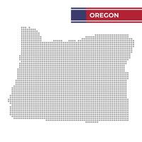 stippel kaart van Oregon staat vector