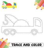 kinderen spoor en kleur vervoer vector