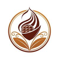 logo ontwerp voor een koffie winkel, een elegant logo voor een fijnproever chocola merk, minimalistische gemakkelijk modern logo ontwerp vector