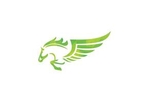 paard Pegasus logo - eenhoorn vector