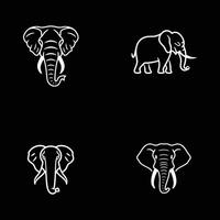 olifant logo ontwerp inspiratie met zwart achtergrond vector