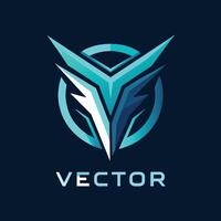 strak en geavanceerde blauw en wit logo ontwerp voor een gaming bedrijf, ontwerp een strak en geavanceerde logo voor een evenement afzet agentschap vector