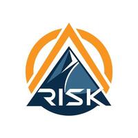 een logo met uniek grafisch ontwerp elementen geïnspireerd door de concept van risico beheer, grafisch ontwerp geïnspireerd door de concept van risico beheer vector