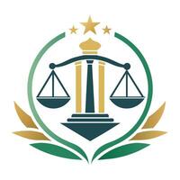 modern logo ontwerp voor een wet stevig, ontwikkelen een schoon en modern logo dat vertegenwoordigt expertise in wettelijk de begeleiding vector