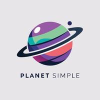 minimalistische logo ontwerp voor planeet gemakkelijk bedrijf, presentatie van een modern en schoon stijlvol, plaats planeet gemakkelijk logo, minimalistische gemakkelijk modern logo ontwerp vector