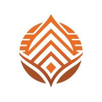 een minimalistische logo ontwerp in oranje en wit kleuren voor een bedrijf, gemakkelijk en ingetogen logo incorporeren abstract vormen of patronen vector
