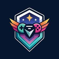 modern en strak logo ontwerp voor een gaming team, met een minimalistische stijlvol, produceren een modern en minimalistische logo voor een gewoontjes gaming app vector