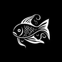 goudvis, minimalistische en gemakkelijk silhouet - illustratie vector