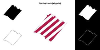 spotsylvania district, Virginia schets kaart reeks vector