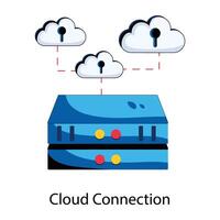 trendy cloudverbinding vector