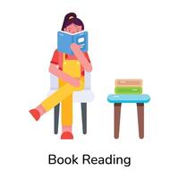 modieus boek lezing vector
