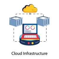 modieus wolk infrastructuur vector