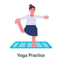 modieus yoga praktijk vector