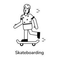 trendy skateboardconcepten vector