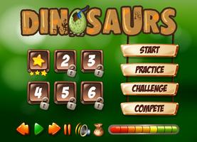 Dinosaurussen Game Template Startpagina vector