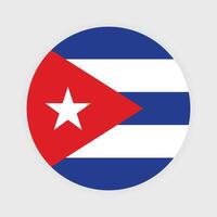 nationaal vlag van Cuba. Cuba vlag. Cuba ronde vlag. vector