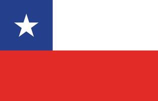 nationaal vlag van Chili. Chili vlag. vector