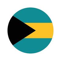 nationaal vlag van Bahamas. Bahamas vlag. Bahamas ronde vlag. vector