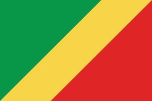 nationaal vlag van republiek van de Congo. republiek van de Congo vlag. vector