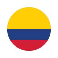 nationaal vlag van Colombia. Colombia vlag. Colombia ronde vlag. vector