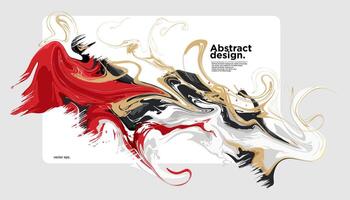 abstract ontwerp met rood en zwart kleuren vector
