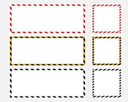 waarschuwing kader afbeeldingen met stroken vector