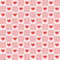 klein harten schaak rooster naadloos patroon. harten achtergrond ontwerp voor kleding stof en decor. illustratie 10 eps. vector