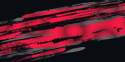 abstract grunge achtergrond met rood en grijs borstel textuur. creatief ontwerp voor sport- achtergrond met halftone effect vector