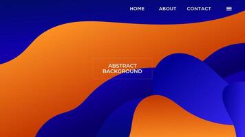 abstract blauw achtergrond elegant helling vorm oranje glad vloeistof kleur ontwerp sjabloon mooi zo voor modern website, behang, Hoes ontwerp vector