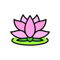 lotus bloem tekenfilm icoon, geïsoleerd achtergrond vector