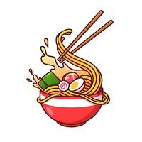 ramen soep icoon vector