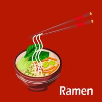 ramen. Japans voedsel vector