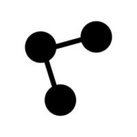 moleculair structuur silhouet icoon. chemie. vector