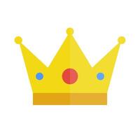 vlak ontwerp kroon icoon. ranking en kampioenschap icoon. koning. vector