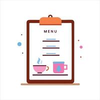 illustratie van een koffie winkel menu ontwerp vector