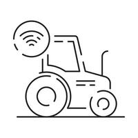 slim boerderij lijn icoon, slim landbouw en landbouw icoon of teken, . vector