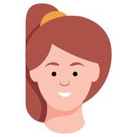 avatar gezicht voor vrouw uitdrukking vector