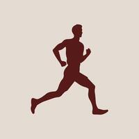 rennen mannen zwart icoon rennen sport ontwerp. vector