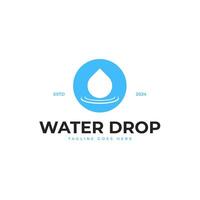 water laten vallen logo ontwerp illustratie idee vector