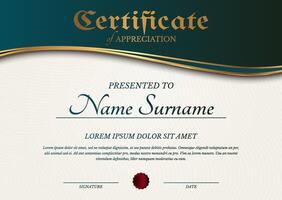 elegant certificaat. luxe diploma sjabloon vector