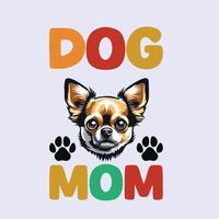 chihuahua hond mam t-shirt ontwerp vector