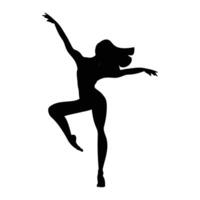 Dames dansen silhouet vector