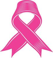 roze lint een Internationale symbool van borst kanker bewustzijn vector