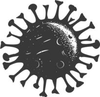 silhouet virus zwart kleur enkel en alleen vol lichaam vector