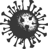 silhouet virus zwart kleur enkel en alleen vol lichaam vector