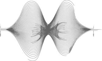 golvend geluid trillingen en pulserend lijnen zwart kleur enkel en alleen vector