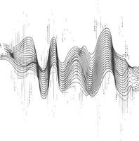 golvend geluid trillingen en pulserend lijnen zwart kleur enkel en alleen vector