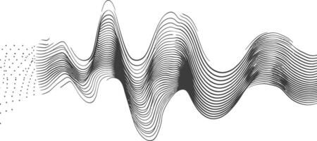 golvend geluid trillingen en pulserend lijnen zwart kleur enkel en alleen vector