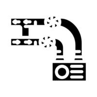 ventilatie systeem glyph icoon illustratie vector