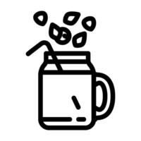 smoothie snel voedsel lijn icoon illustratie vector